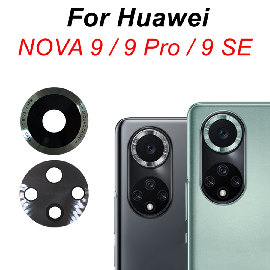 เลนส์กล้องด้านหลังสําหรับ Huawei Nova 9 Pro Nova 9 SE เปลี่ยน + สติกเกอร์กาว NAM-LX9 JLN-LX1 JLN-LX3