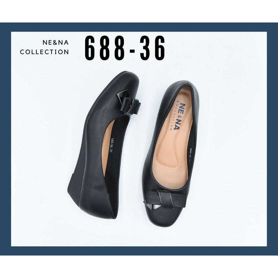 รองเท้าเเฟชั่นผู้หญิงเเบบคัชชูส้นเตี้ย No. 688-36 NE&amp;NA Collection Shoes