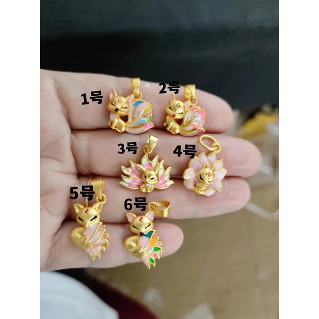 จี้สร้อยคอเชือกรูปสุนัขจิ้งจอกสีทอง สไตล์จีนโบราณ thumbnail 8