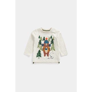 Mothercare Bear Camp Long-Sleeved T-Shirt CC797 เสื้อยืดเด็กผู้ชาย