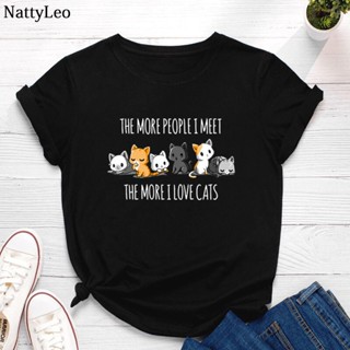 Lovely Cat Print Womens TShirt  Shirt Women Sexy Short Sleeve Tees Fashion Black Top Harajuku_07