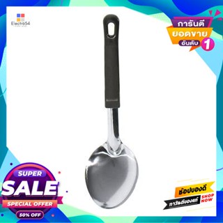 Small ทัพพีจีนเล็กแสตนเลส ด้ามดำ Piranha รุ่น 120/0 สีเงินchinese Small Stainless Steel Ladle With Black Handle Piranha