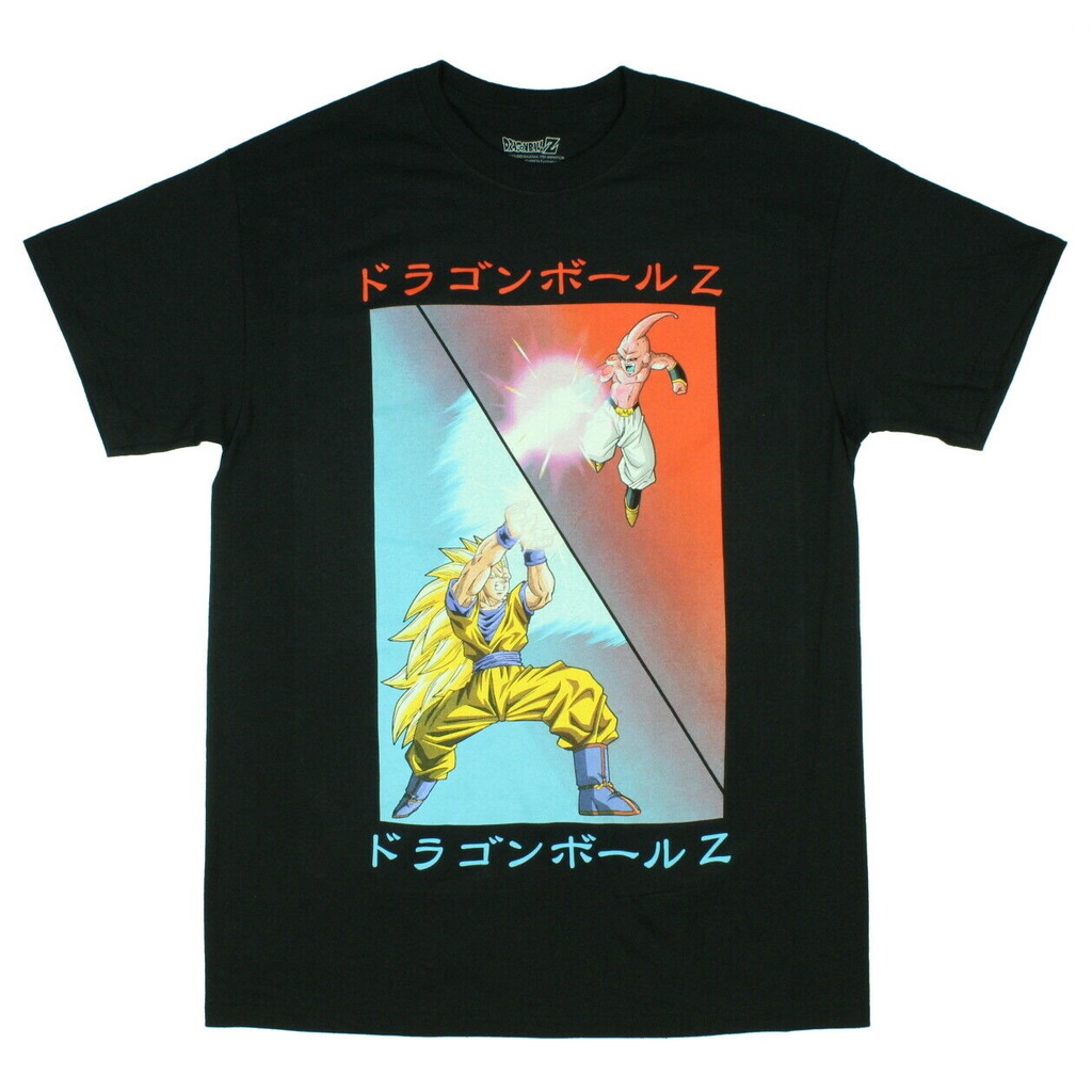 เสื้อเชิ้ต พิมพ์ลาย Dragball Z Gohan Vs Majin Buu Split สไตล์ฮิปสเตอร์_04