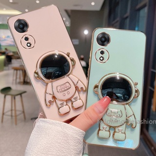 เคสโทรศัพท์มือถือ กันกระแทก ลายนักบินอวกาศ 3D พร้อมขาตั้ง พับได้ สําหรับ OPPO A78 OPPOA78 A 78 A58 A17 4G 5G 2022