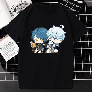 T shirt oversize men shirt 2022 new Game Genshin Impact T Shirt Japanese Style Games Q Version Character Graphic T _03