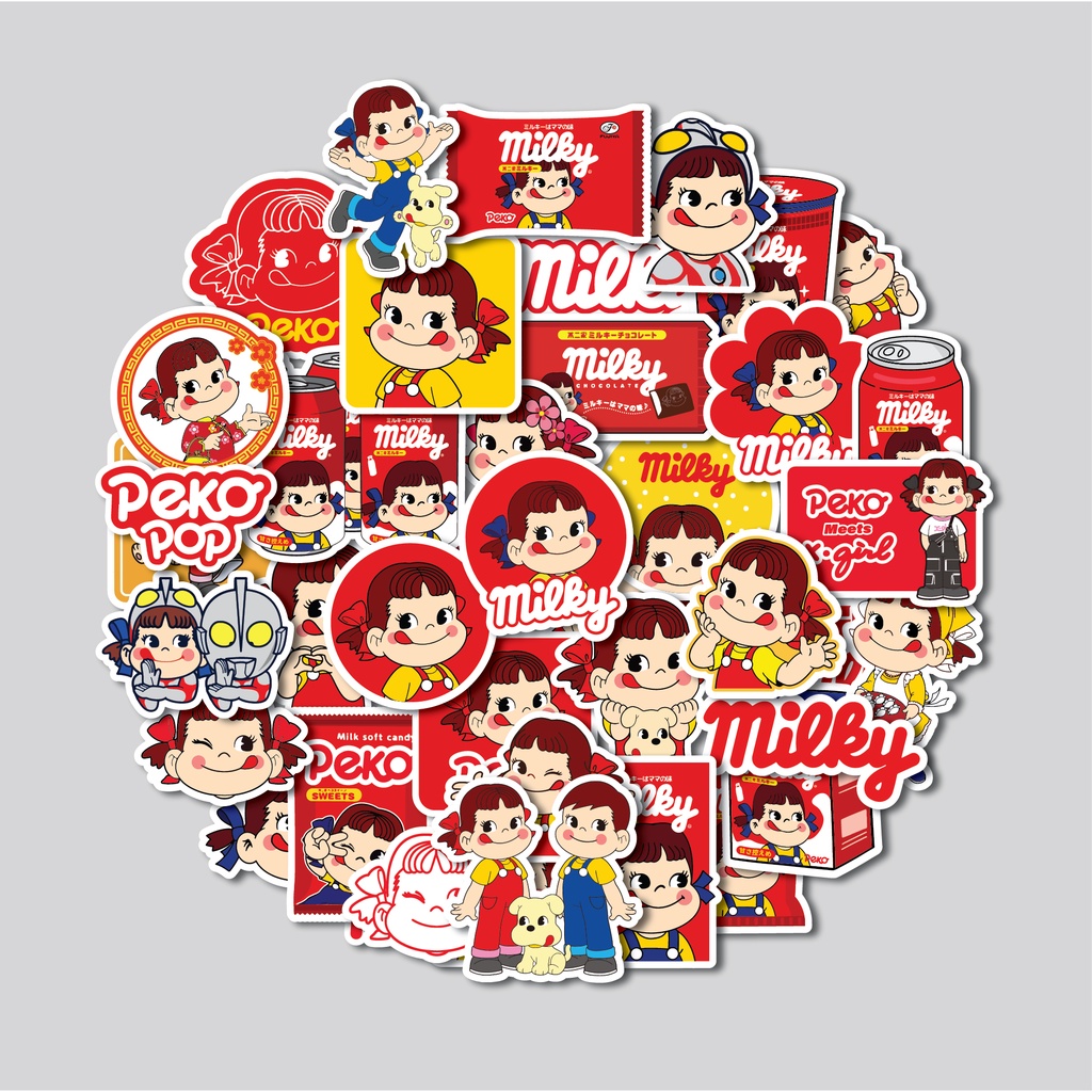 มิลค์กี้ เพ็กโกะ สติ๊กเกอร์ แพ็ค | สติ๊กเกอร์ Tumblr | หมวกกันน็อคกระเป๋าเดินทางแล็ปท็อปสติกเกอร์