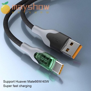 Mayshow สายชาร์จ USB C เป็น USB Type C พลังงานสูง 6A ชาร์จเร็ว