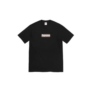 Supreme SS22 Week 3 x Burberry joint model Box Logo Tee logo printing round neck short -sleeved Tops_01