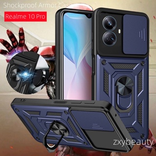 เคสโทรศัพท์มือถือ พร้อมแหวนแม่เหล็ก สําหรับ Realme 10 Pro 10T 10Pro 5G Realme10 4G Realme10Pro