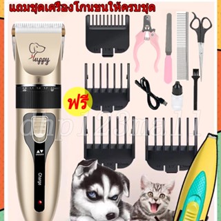 Dog clipper ปัตตาเลี่ยนตัดขนสุนัข ปัตตาเลี่ยนตัดขนหมา แบตตาเลี่ยนตัดขนสุนัข และสัตว์เลี้ยง ใบมีดเซรามิก แบบไร้สาย + หัวต