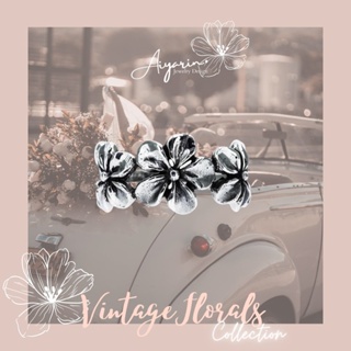 🌸Vintage Florals Collection | Aiyarin Jewelry Design เเหวนเงิน925 ดีไซน์ดอกไม้มินิมอลรอบวง น่ารัก ใส่ติดตัวประจำวัน