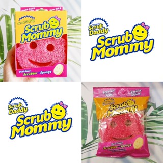 ฟองน้ำอเนกประสงค์ Scrub Mommy® Dual-Sided Scrubber+Sponge (Scrub Daddy®) ที่ขัด+ฟองน้ำใช้ล้างจาน แก้ว สแตนเลส