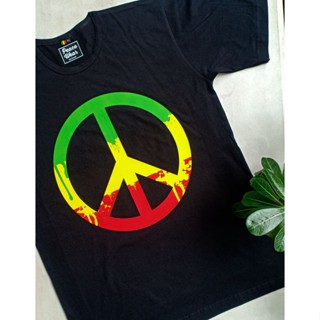 เสื้อยืด พิมพ์ลาย rasta สันติภาพ