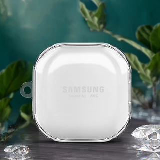 SAMSUNG สําหรับSamsung Galaxy Buds Core/Buds FE soft TPU SimpleหูฟังสําหรับSamsung Liveป้องกันกรณีสําหรับSamsung Buds 2 Proโปร่งใสพร้อมตะขอ