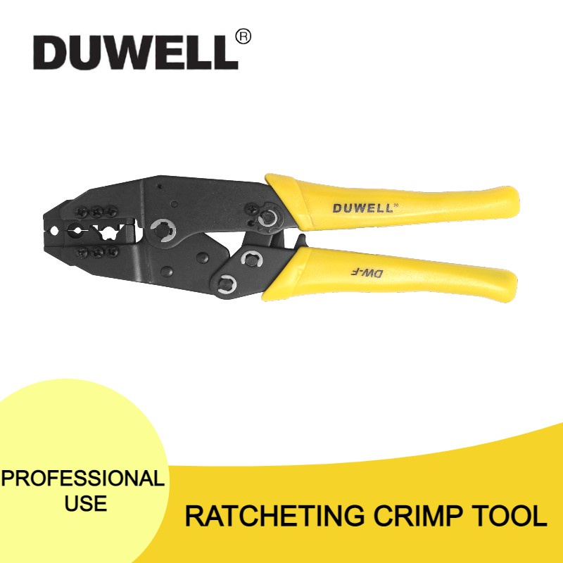 Duwell ROOTCHETING CRIMP TOOL HAND RATCHING CRIMPING TOOL