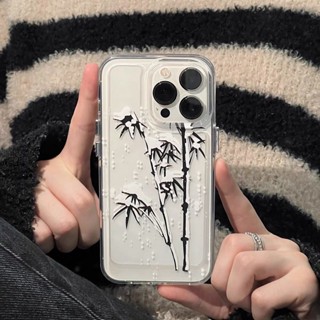 เคสโทรศัพท์มือถือ ลายไม้ไผ่ สไตล์จีน สําหรับ Apple iPhone XR 11 12Pro 13Pro Max 14Plus