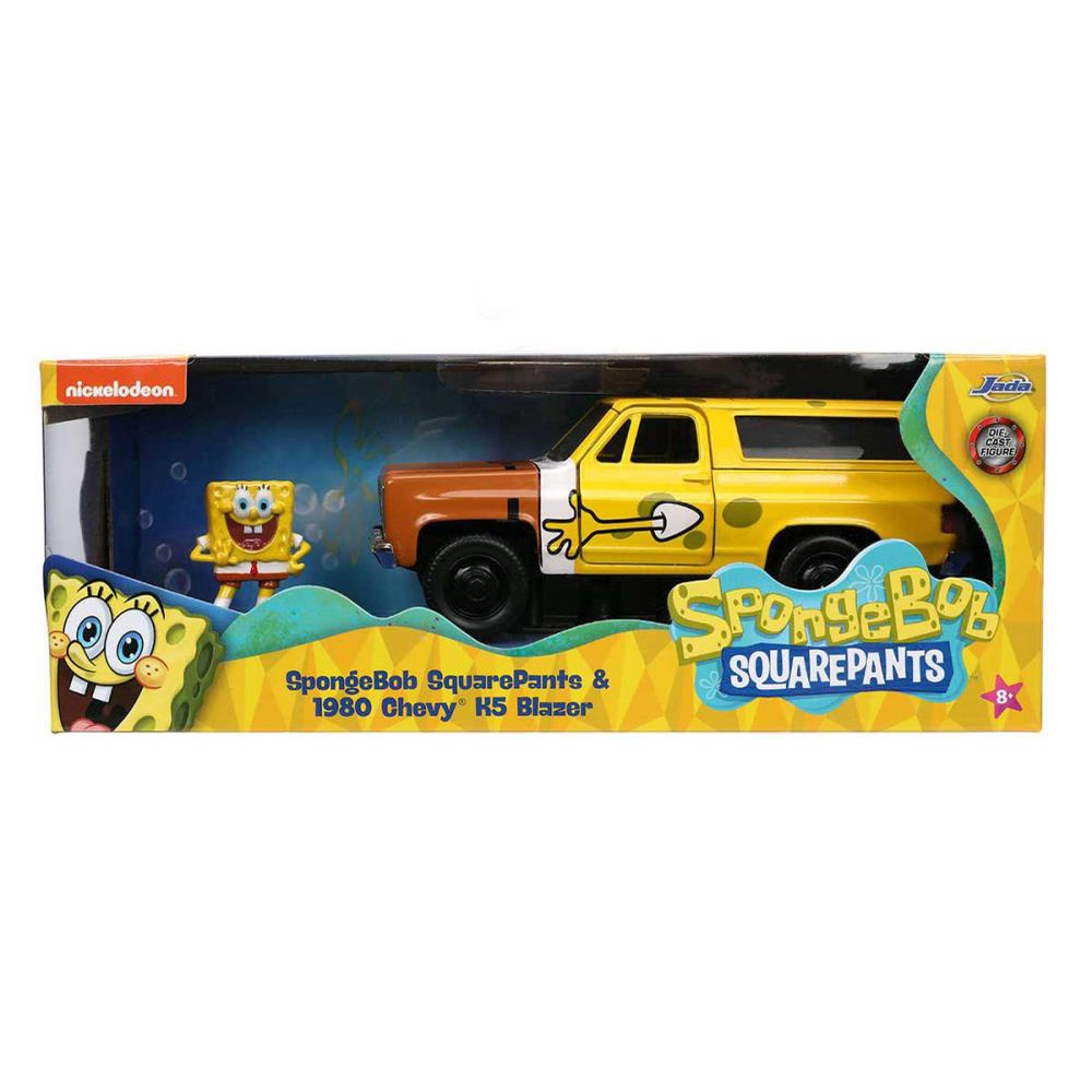 SpongeBob SquarePants Hollywood Rides Die-Cast SpongeBob & 1/32 Scale 1980 K5 Chevy Blazer