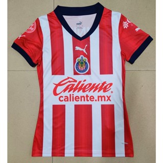 เสื้อกีฬาแขนสั้น ลายทีมชาติฟุตบอล Chivas 22 23 คุณภาพสูง สําหรับผู้หญิง