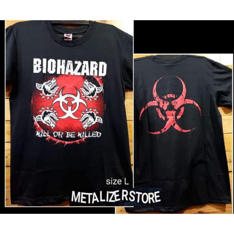 เสื้อยืด พิมพ์ลาย Metal PUNK ROCK ALTERNATIVE BIOHAZARD ของแท้