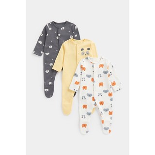 Mothercare Bear Hugs Sleepsuits - 3 Pack CD357 ชุดสลีพสูทเด็ก