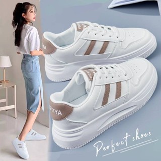 ส่งจากไทย ส่งเร็ว รองเท้าผ้าใบ รองเท้าสีขาว รองเท้าแฟชั่น perfect shoe