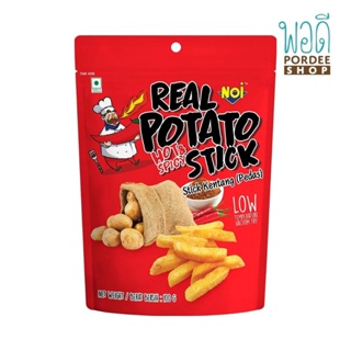 มันฝรั่งชนิดแท่งทอดกรอบรสฮอต&amp;สไปซี่ Real Potato Stick NOI 100 กรัม