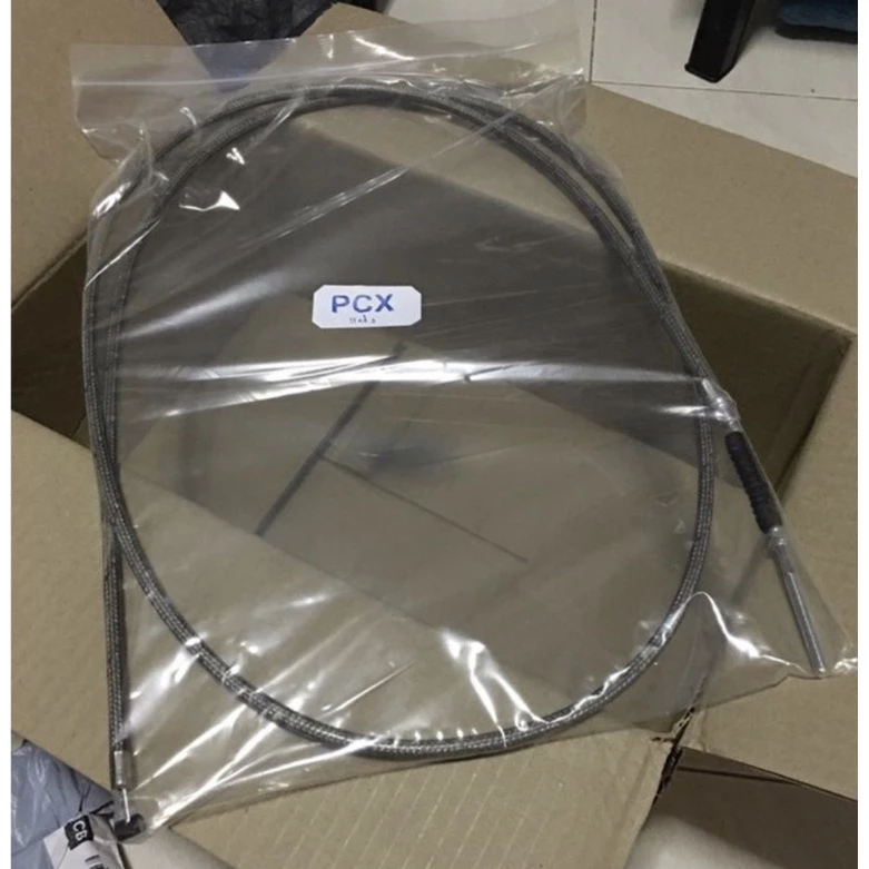 สายเบรคหลังแต่ง ระฆังทอง สำหรับ PCX สีชา 205 ซม