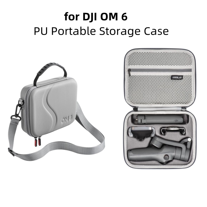 กระเป๋าสะพายไหล่ หนัง PU แบบพกพา สําหรับ DJI OM6 DJI Osmo Mobile 6