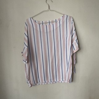 เสื้อลายทาง ชมพู-ฟ้า-ขาว