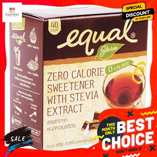 ขนม อิควล สตีเวีย สารให้ความหวานแทนน้ำตาล 80 กรัม แพ็ก 40 ซอง Equal Stevia Sweetener 80 g. Pack of 40 sachets.บิสกิต, คุ