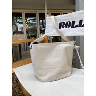 White Canvas Cozy Bag / Shoulder bag กรเป๋าผ้าแคนวาส Underlinebags