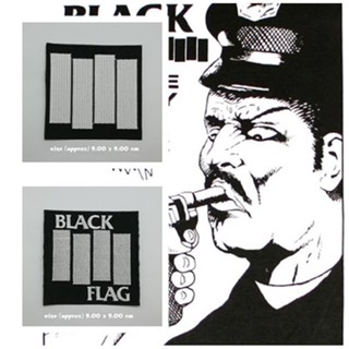 ตัวรีดติดเสื้อ งานปัก ตกแต่งเสื้อผ้า แจ๊คเก็ต Black Flag Embroidered Iron on Patch  DIY