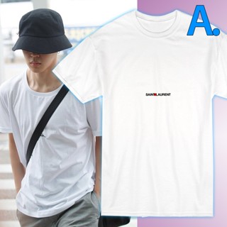 Jimin Saint Laurent Minimalist T-Shirt / Park Jimin Airport Outfit / Jimin Merch