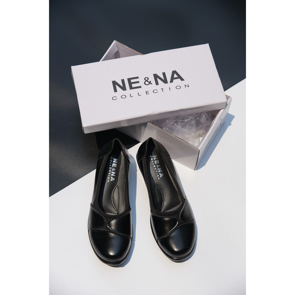 รองเท้าเเฟชั่นผู้หญิงเเบบคัชชูทำงาน Slip on ส้นเตี้ย No. S002 NE&amp;NA Collection Shoes