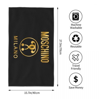 Moschino (10) ผ้าขนหนู ทรงสี่เหลี่ยม ดูดซับน้ํา ขนาด 70x40 ซม. สําหรับเล่นกีฬา โยคะ ฟิตเนส วิ่ง กลางแจ้ง