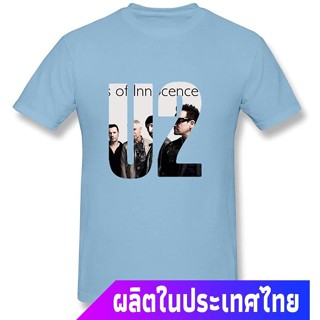 เสื้อยืดราคาถูกผู้ชายและผู้หญิง ZYX U2 Band Fan Logo T Shirt For Men Black top รุ่นคู่s-5xl