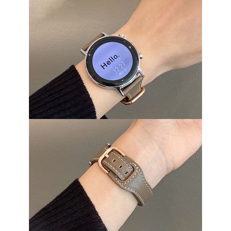 สายนาฬิกาข้อมือหนัง เอวสูง ขนาดเล็ก แฟชั่น สําหรับ Samsung galaxy watch 4 5 5Pro
