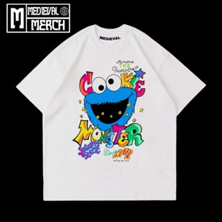 Crop T-Shirt Monster INC | Cookies Vintage T Shirt Large Boots RAP White Aเสื้อยืด