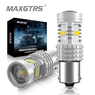 Maxgtrs หลอดไฟเลี้ยวรถยนต์ LED T20 7440 1156 BA15S P21W T25 LED 3157 3156 W21W WY21W 14SMD 3020 12V 2 ชิ้น