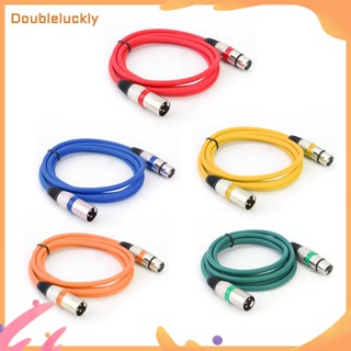 ❀xin❀ 5 pcs 3Pin XLR สายชายกับหญิง M/F ฟอยล์ + สายสัญญาณเสียงถักป้องกัน