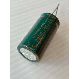 ตัวเก็บประจุชนิดอิเล็กโทรไลท์ 35V 6800uF ยี่ห้อ nichicon  คาปาซิเตอร์ Capacitors ความถี่สูง ESR ต่ำ