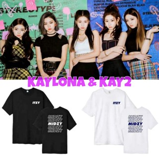 เสื้อยืดผ้าฝ้ายพิมพ์ลาย (BAYAR DI TEMPAT) T-SHIRT KPOP KOREA ITZY MIDZY EDITION_09