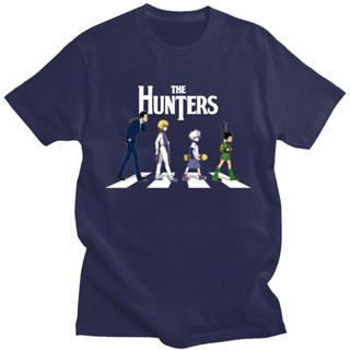 เสื้อยืด เสื้อยืดแขนสั้น พิมพ์ลายอนิเมะ Hunter X Hunter Leorio PaladiKnight Kurapika Killua Zoldyck สไตล์ญี่ปุ่น_05