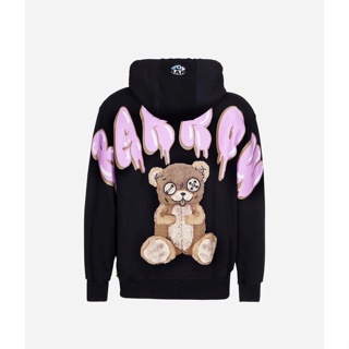 ของแท้ จาก Italy เสื้อฮู้ด Barrow Bear Graphic Print Cotton Hoodie สีดำ รูปหมี ไซส์ M อปกครบ