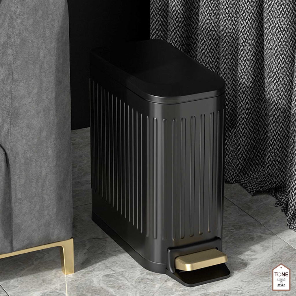 ถังขยะสเตนเลส ทรงสี่เหลี่ยมผืนผ้า 6 ลิตร (MH_161) ถังขยะแบบเหยียบกันน้ำและกันกลิ่น - รูปที่ 6