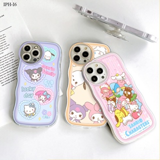 Compatible With Iphone X XS XR Max SE 2020 6 6S 7 8 Plus 2022 เข้ากันได้ เคสไอโฟน สำหรับ Case Cartoon Sanrio Family With Holder เคส เคสโทรศัพท์ เคสมือถือ  Protective Shell Shockproof Casing Full Back Cover Soft Cases