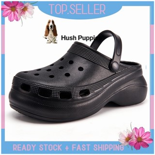 Hush Puppies รองเท้าแตะ ส้นแบน สไตล์เกาหลี ขนาดใหญ่ EU 40 41 สําหรับผู้หญิง