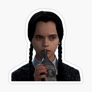 สติ๊กเกอร์กันน้ำ สติ๊กเกอร์ติดรถ แม่เหล็กติดตู้เย็น Wednesday Addams Jenna Ortega WEDA12