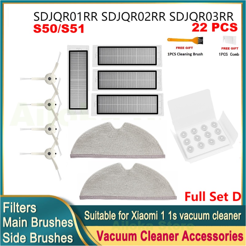 (Ready Stock)[Accessories]Xiaomi Mi Robot Vacuum 1/1S/S50/S51 Cleaner Mijia SDJQR01RR SDJQR02RR SDJQR03RR Spare Parts of Main Brush Side Brush Hepa Filter Mop Cloth ราคา ถูกที่สุด ดีลบีเคเค แกลเลอรีภาพที่ 4