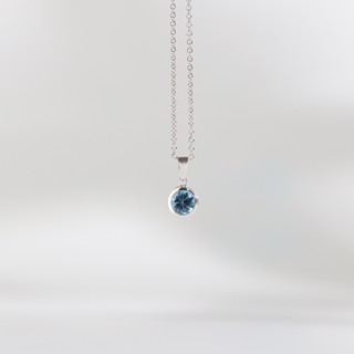 Jewelry Buffet Blue Topaz  LUCKY STONE NECKLACE สร้อยคอพลอยเสริมดวง สร้อยคอ เครื่องประดับเสริมดวง เสน่ห์ ความฉลาด ความคิดสร้างสรรค์   (Blue Topaz)